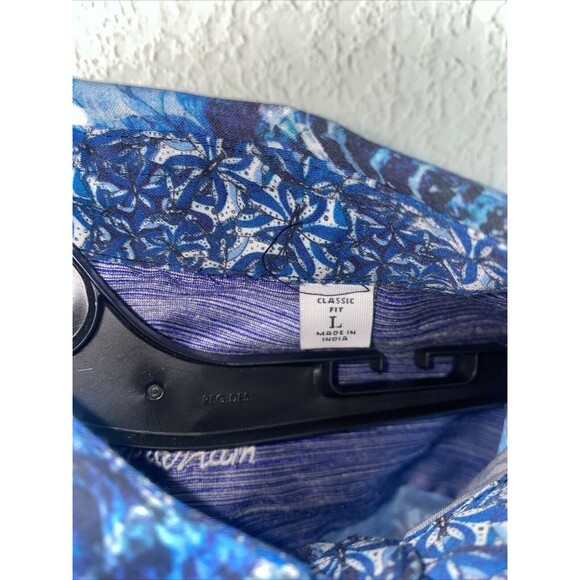 New Robert Graham FLEMING Art Paisley Blue Floral Large Classic Fit large Long - Picture 12 of 16
